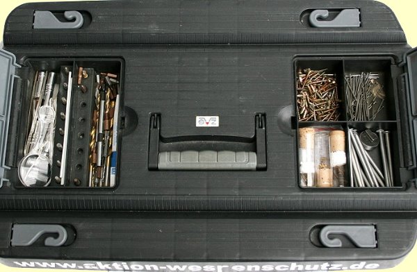 Im Deckel der Werkzeugbox