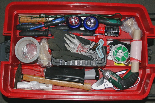 Werkzeug- und Kleinteilefach der Werkzeugbox